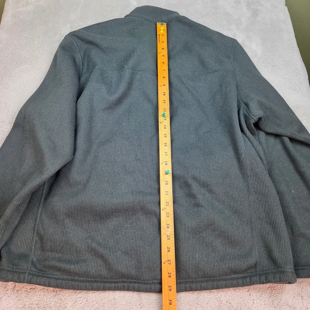 REI Polartec Fleece Jacket Mens XL Full Zip Ribbed Texture Hiking Green Outdoor